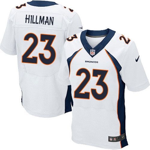 Nike Broncos #23 Ronnie Hillman White Mens Stitched NFL New Elit