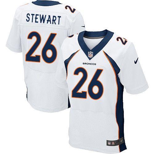 Nike Broncos #26 Darian Stewart White Mens Stitched NFL New Elit
