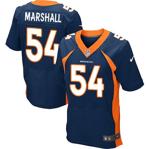Nike Broncos #54 Brandon Marshall Navy Blue Alternate Mens Stitched NFL New Elite Jersey
