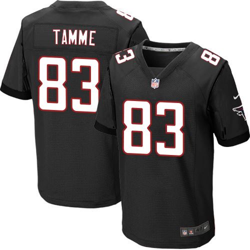 Nike Falcons #83 Jacob Tamme Black Alternate Mens Stitched NFL E