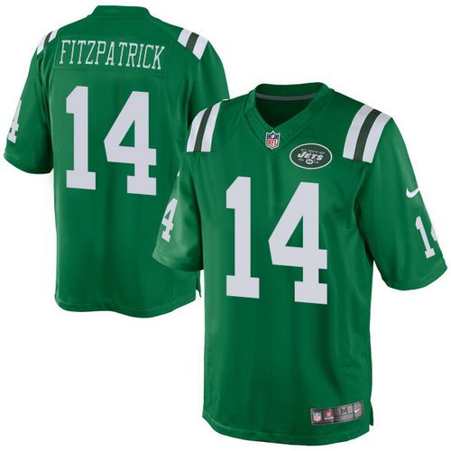 Nike Jets #14 Ryan Fitzpatrick Green Mens Stitched NFL Elite Rus