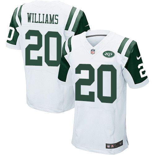 Nike Jets #20 Marcus Williams White Mens Stitched NFL Elite Jersey