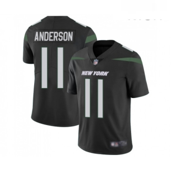 Mens New York Jets 11 Robby Anderson Black Alternate Vapor Untouchable Limited Player Football Jerse