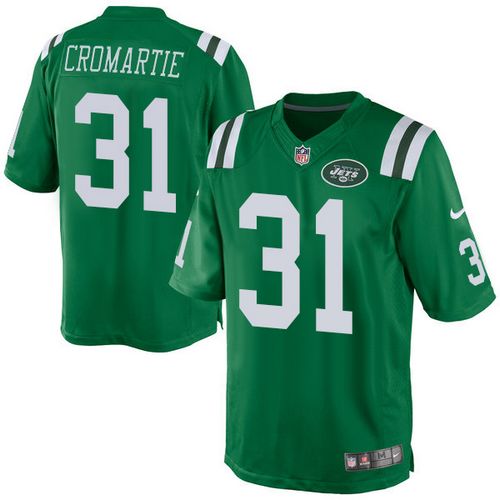 Nike Jets #31 Antonio Cromartie Green Mens Stitched NFL Elite Rush Jersey