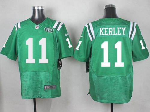 Nike Jets 11 Jeremy Kerley Green Mens Stitched NFL Elite Rush Jersey