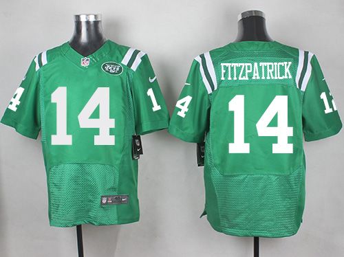 Nike Jets 14 Ryan Fitzpatrick Green Mens Stitched NFL Elite Rush Jersey