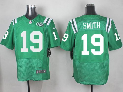 Nike Jets 19 Devin Smith Green Mens Stitched NFL Elite Rush Jers