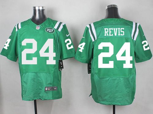 Nike Jets 24 Darrelle Revis Green Mens Stitched NFL Elite Rush J