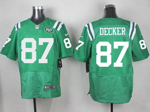 Nike Jets 87 Eric Decker Green Mens Stitched NFL Elite Rush Jersey