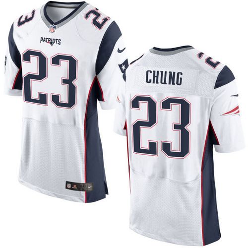 Nike Patriots #23 Patrick Chung White Mens Stitched NFL New Elit
