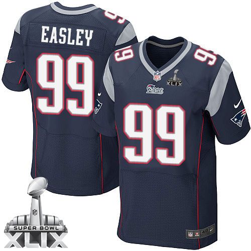 Nike Patriots #99 Dominique Easley Navy Blue Team Color Super Bowl XLIX Mens Stitched NFL Elite Jers