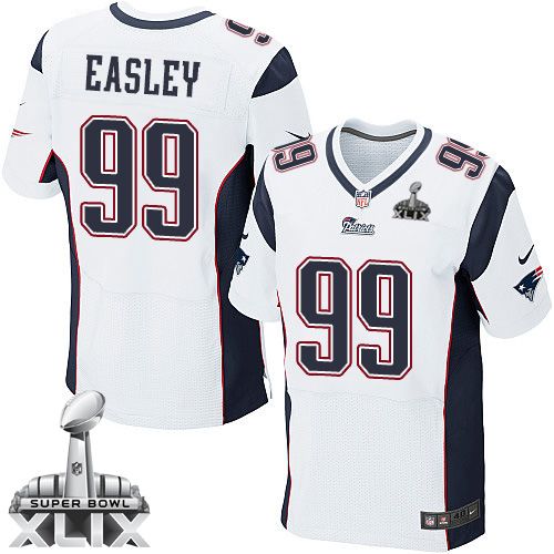 Nike Patriots #99 Dominique Easley White Super Bowl XLIX Mens Stitched NFL Elite Jersey