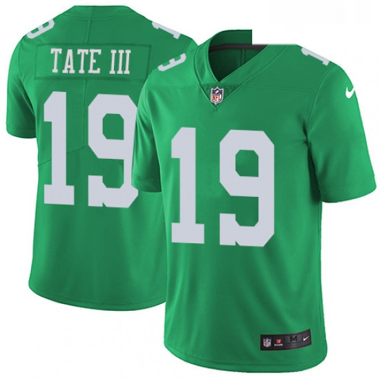 Mens Nike Philadelphia Eagles 19 Golden Tate III Limited Green Rush Vapor Untouchable NFL Jerse