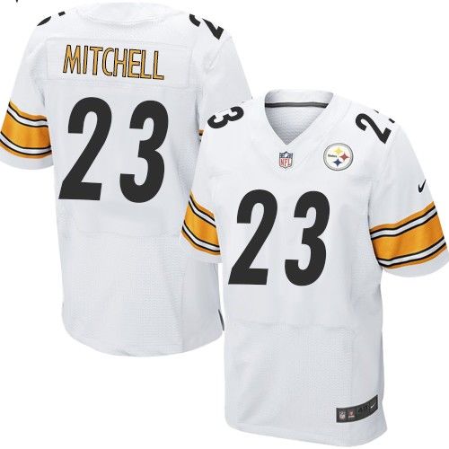 Nike Steelers #23 Mike Mitchell White Mens Stitched NFL Elite Je