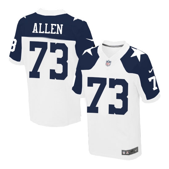 Nike Larry Allen Dallas Cowboys 73# Elite Throwback Alternate Jersey White