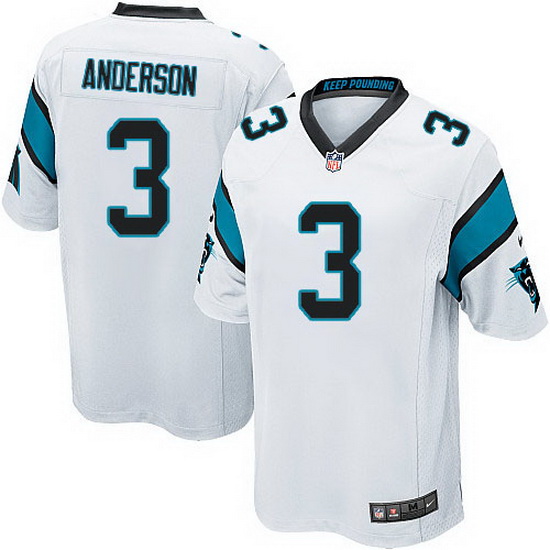 Nike Panthers #3 Derek Anderson White Team Color Mens Stitched N