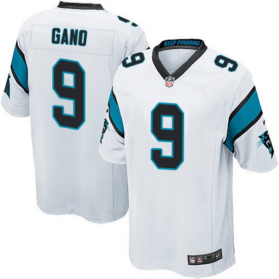 Nike Panthers #9 Graham Gano White Team Color Mens Stitched NFL Elite Jersey