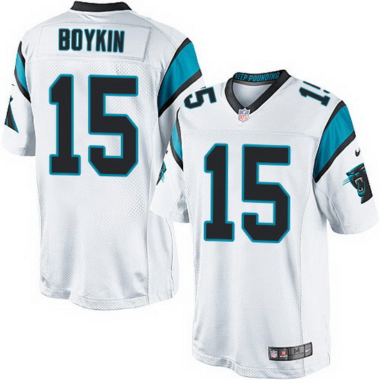 Nike Panthers #15 Jarrett Boykin White Team Color Mens Stitched NFL Elite Jersey