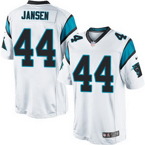 Nike Panthers #44 J.J. Jansen White Team Color Mens Stitched NFL