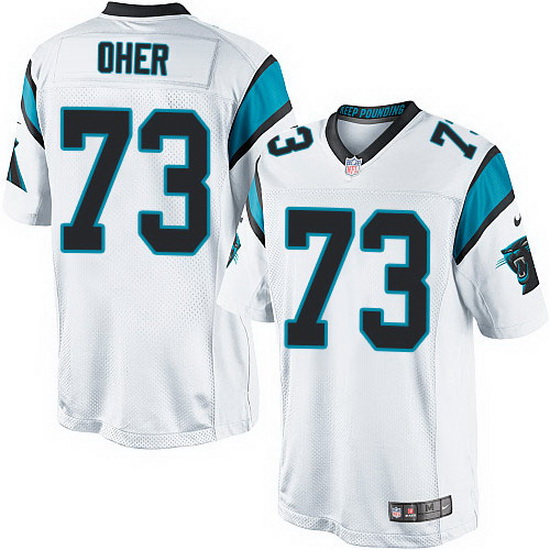 Nike Panthers #73 Michael Oher White Team Color Mens Stitched NFL Elite Jersey