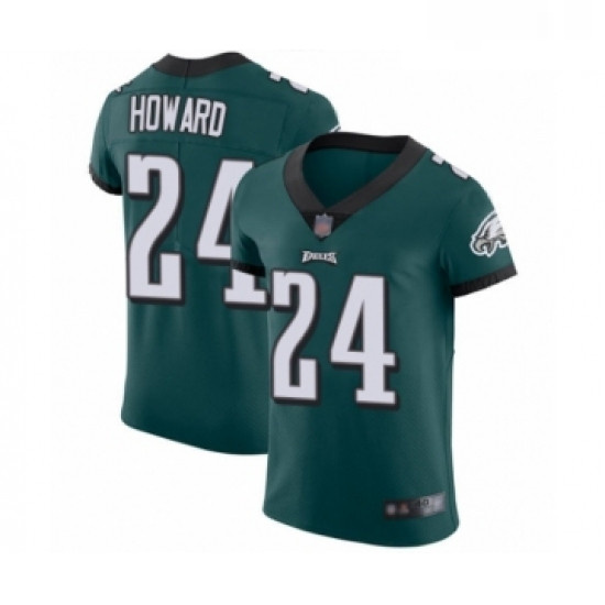 Mens Philadelphia Eagles 24 Jordan Howard Midnight Green Team Color Vapor Untouchable Elite Player F