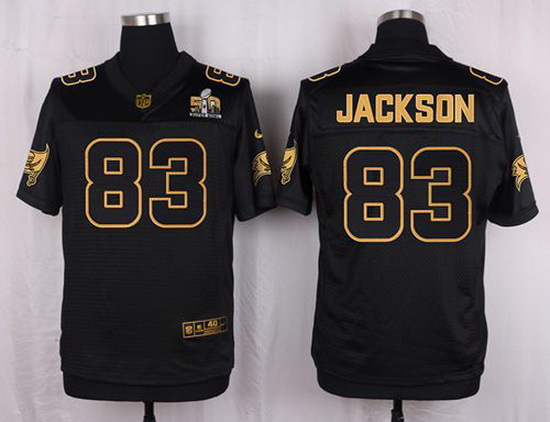 Nike Buccaneers #83 Vincent Jackson Black Mens Stitched NFL Elite Pro Line Gold Collection Jersey