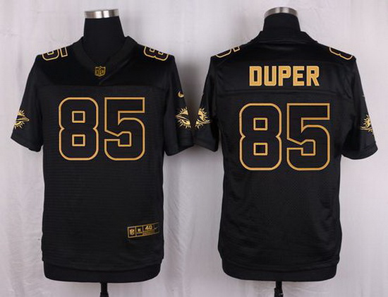 Nike Dolphins #85 Mark Duper Black Mens Stitched NFL Elite Pro Line Gold Collection Jersey