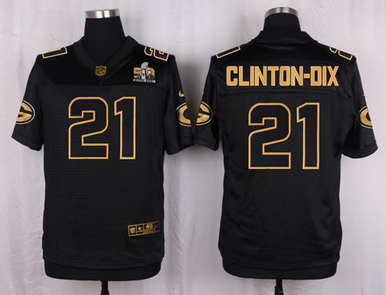 Nike Packers #21 Ha Ha Clinton Dix Black Mens Stitched NFL Elite Pro Line Gold Collection Jersey