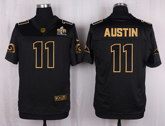 Nike Rams #11 Tavon Austin Black Mens Stitched NFL Elite Pro Line Gold Collection Jersey