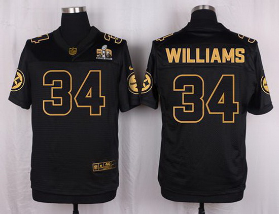 Nike Steelers #34 DeAngelo Williams Black Mens Stitched NFL Elite Pro Line Gold Collection Jer