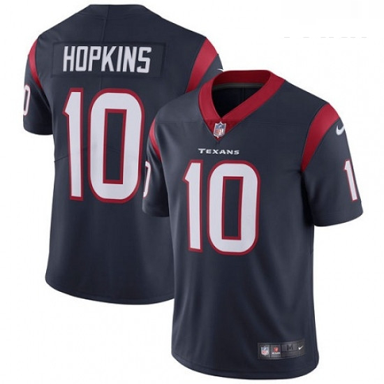 Youth Nike Houston Texans 10 DeAndre Hopkins Limited Navy Blue Team Color Vapor Untouchable NFL Jers