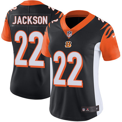 Nike Bengals #22 William Jackson Black Team Color Womens Stitched NFL Vapor Untouchable Limited Jers