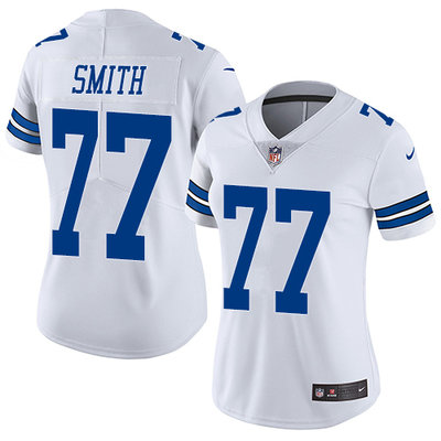 Nike Cowboys #77 Tyron Smith White Womens Stitched NFL Vapor Unt
