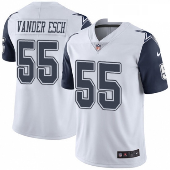 Youth Nike Dallas Cowboys 55 Leighton Vander Esch Limited White Rush Vapor Untouchable NFL Jersey