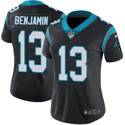 Nike Panthers #13 Kelvin Benjamin Black Team Color Womens Stitched NFL Vapor Untouchable Limited Jer