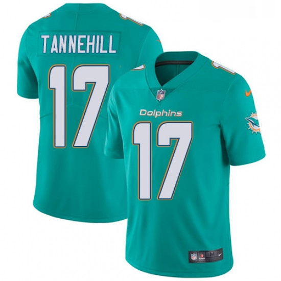 Youth Nike Miami Dolphins 17 Ryan Tannehill Aqua Green Team Color Vapor Untouchable Limited Player N