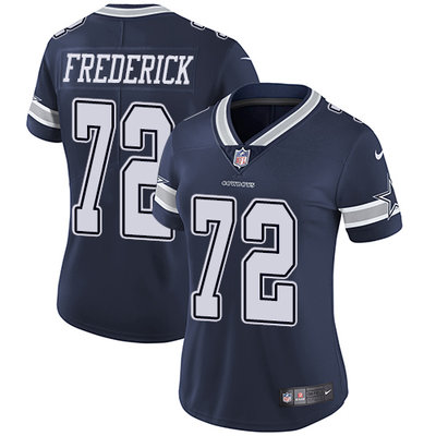 Nike Cowboys #72 Travis Frederick Navy Blue Team Color Womens Stitched NFL Vapor Untouchable Limited