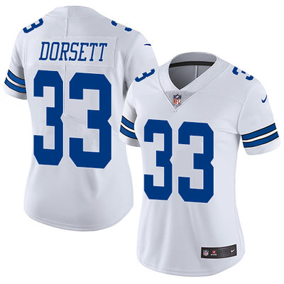 Nike Cowboys #33 Tony Dorsett White Womens Stitched NFL Vapor Untouchable Limited Jersey