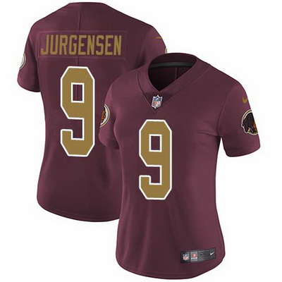 Nike Redskins #9 Sonny Jurgensen Burgundy Red Alternate Womens Stitched NFL Vapor Untouchable Limite