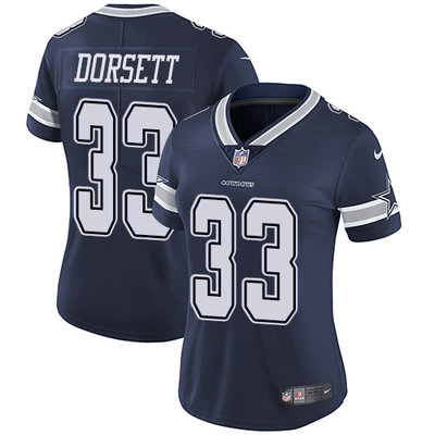 Nike Cowboys #33 Tony Dorsett Navy Blue Team Color Womens Stitched NFL Vapor Untouchable Limited Jer