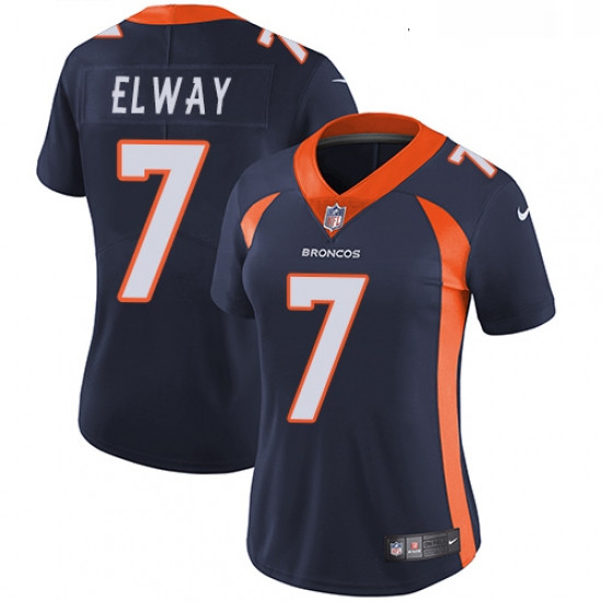 Womens Nike Denver Broncos 7 John Elway Elite Navy Blue Alternate NFL Jersey