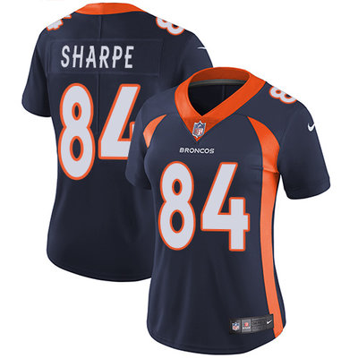 Nike Broncos #84 Shannon Sharpe Blue Alternate Womens Stitched NFL Vapor Untouchable Limited Jersey