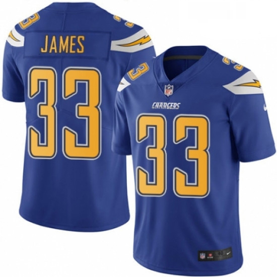 Men Nike Los Angeles Chargers 33 Derwin James Limited Electric Blue Rush Vapor Untouchable NFL Jerse