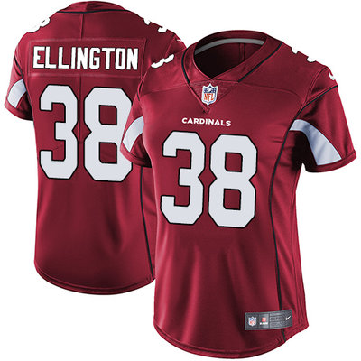 Nike Cardinals #38 Andre Ellington Red Team Color Womens Stitched NFL Vapor Untouchable Limited Jers