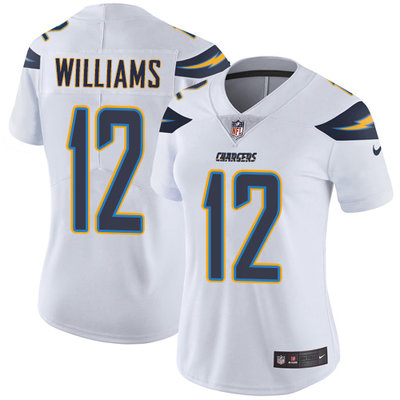 Nike Chargers #12 Mike Williams White Womens Stitched NFL Vapor Untouchable Limited Jersey