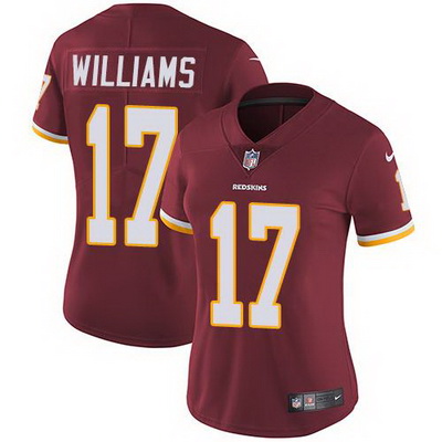 Nike Redskins #17 Doug Williams Burgundy Red Team Color Womens Stitched NFL Vapor Untouchable Limite