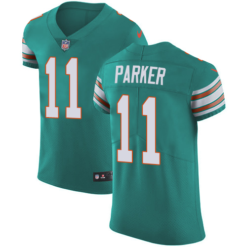 Nike Dolphins #11 DeVante Parker Aqua Green Alternate Mens Stitched NFL Vapor Untouchable Elite Jers