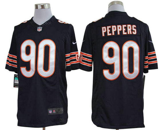 2012 Nike NFL Chicago Bears 90 Julius Peppers Blue Jerseys Limited