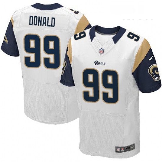 Men Nike Los Angeles Rams 99 Aaron Donald White Vapor Untouchable Elite Player NFL Jersey