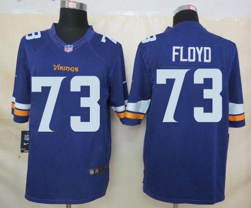 Nike Vikings #73 Sharrif Floyd Purple Team Color Mens Stitched NFL Limited Jersey